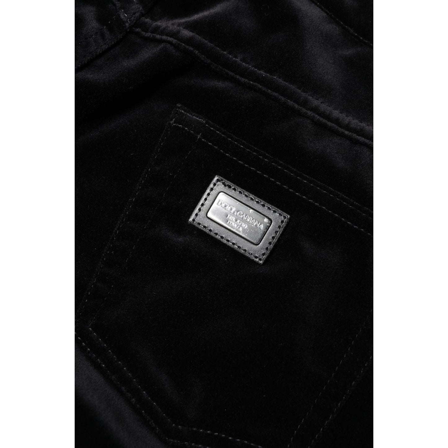 Dolce & Gabbana Black Cotton Skinny Capri Cropped Denim Jeans