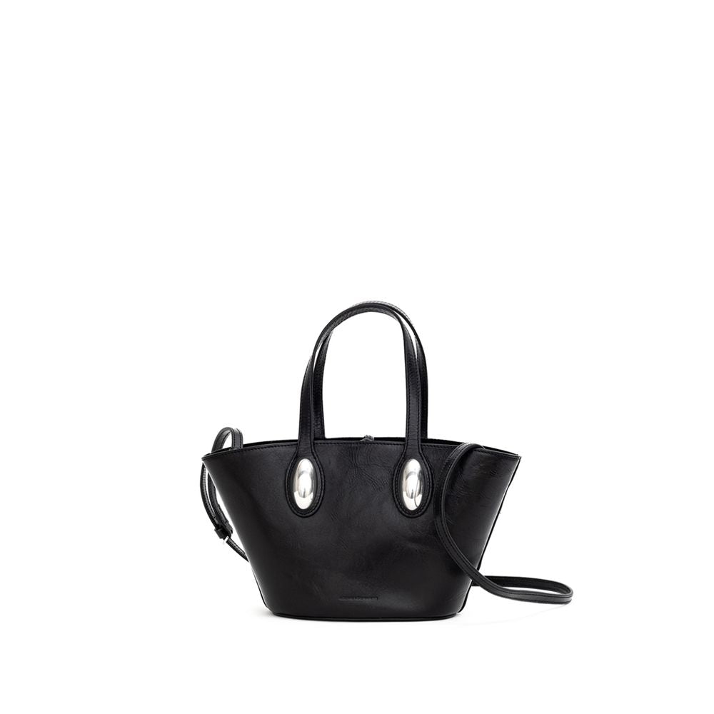 Front view with bag zipped and handles upright.