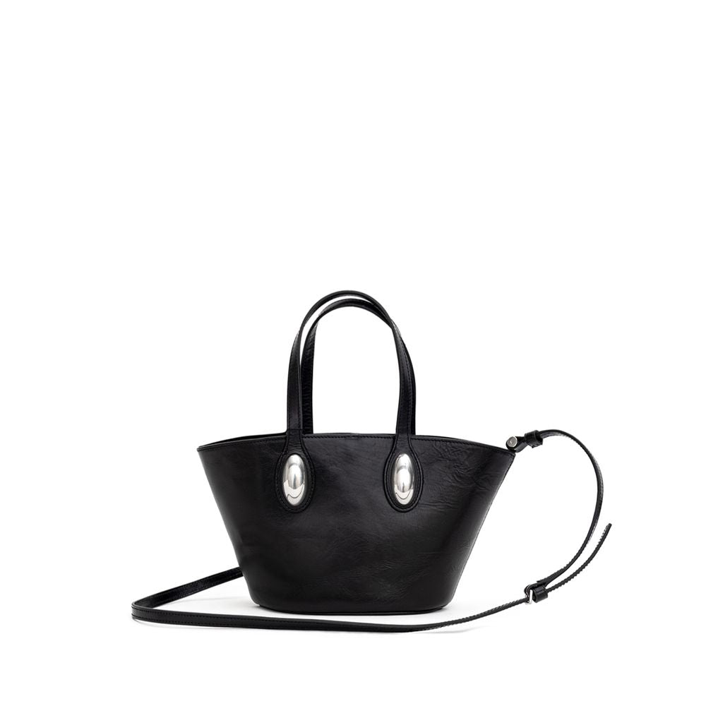 Front view with bag zipped and handles upright.