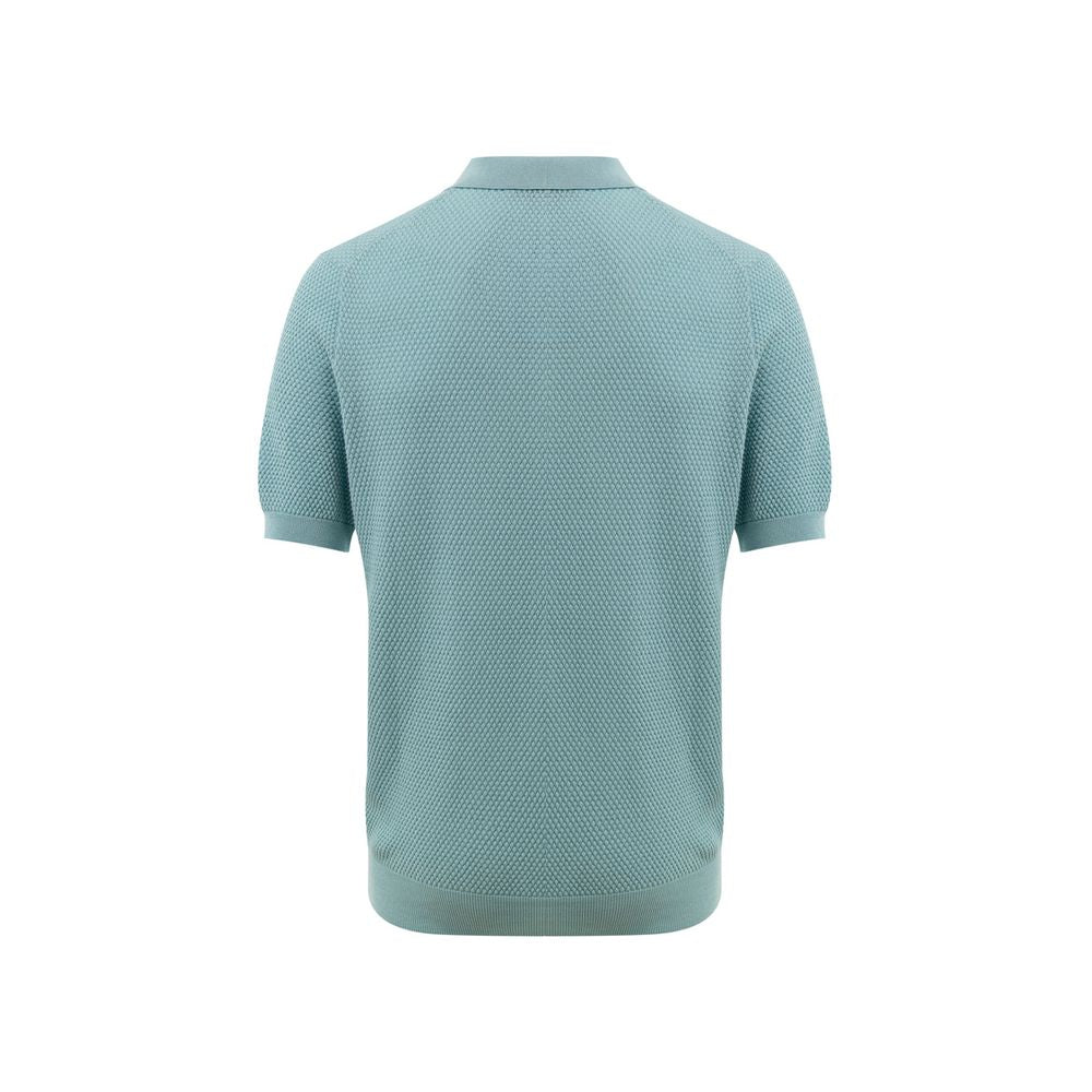 Gran Sasso Blue Cotton Polo Shirt