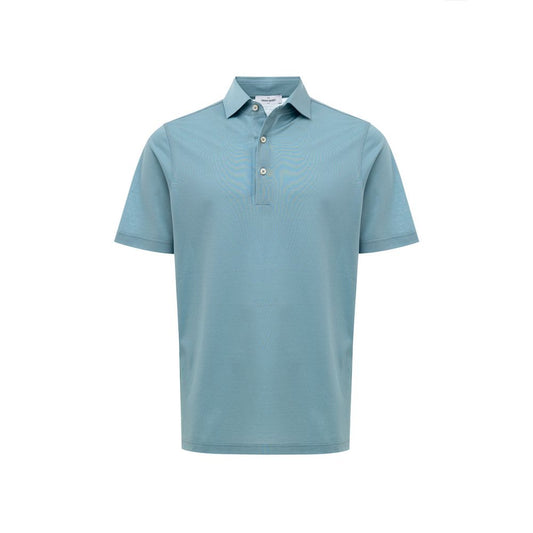 Gran Sasso Blue Cotton Polo Shirt