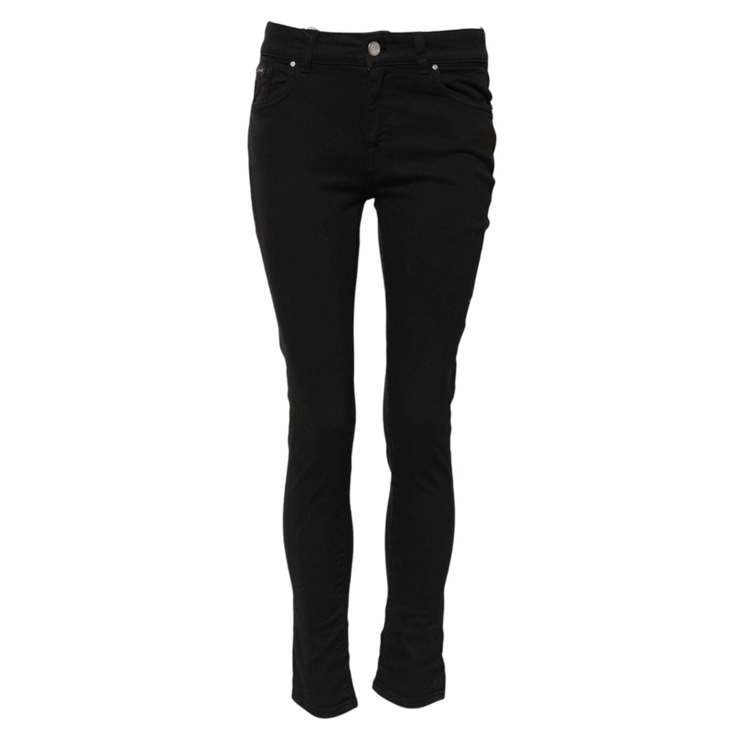 Dolce & Gabbana Black Cotton Skinny Mid Waist Denim Jeans