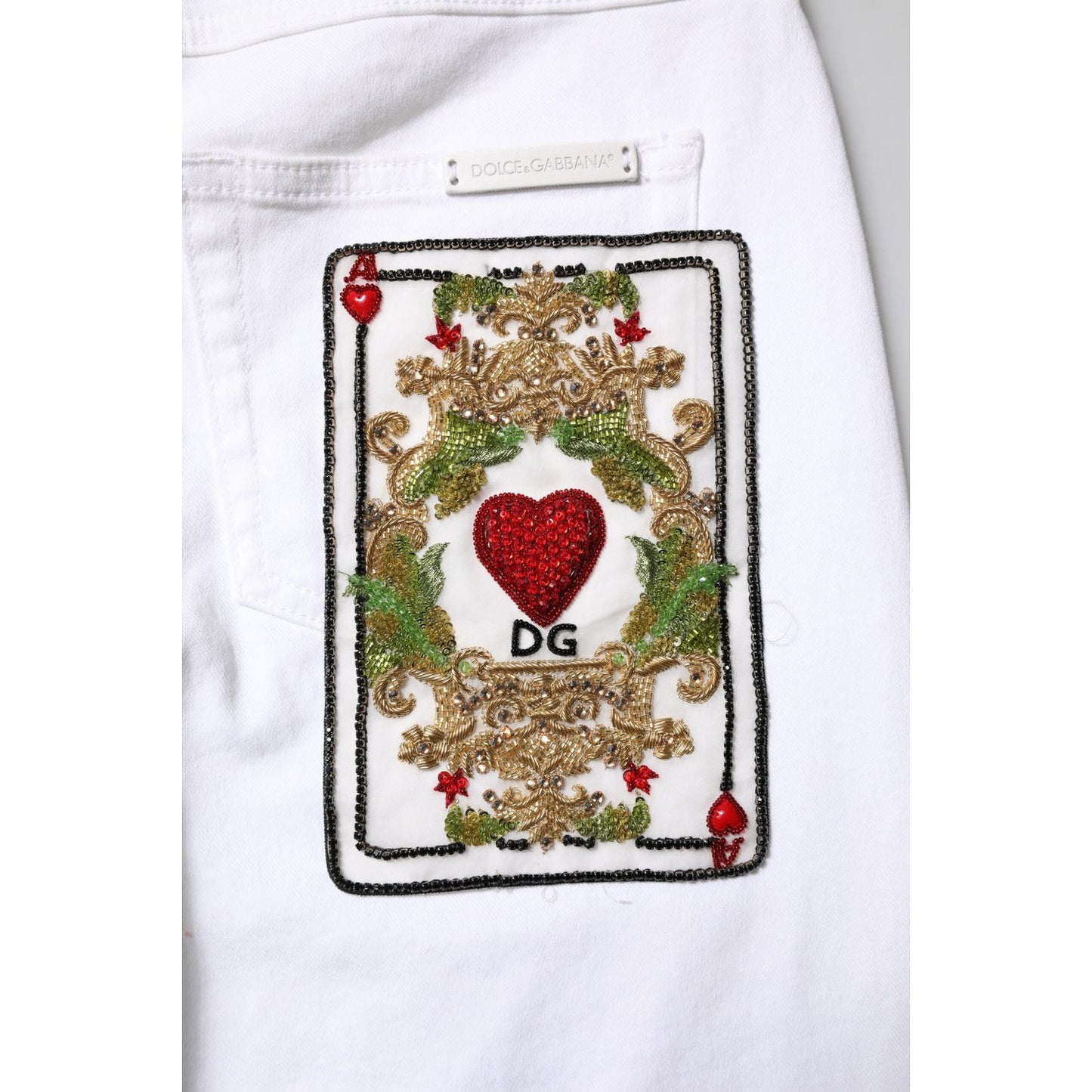 Dolce & Gabbana White GRACE Mid Waisted Skinny Denim Jeans