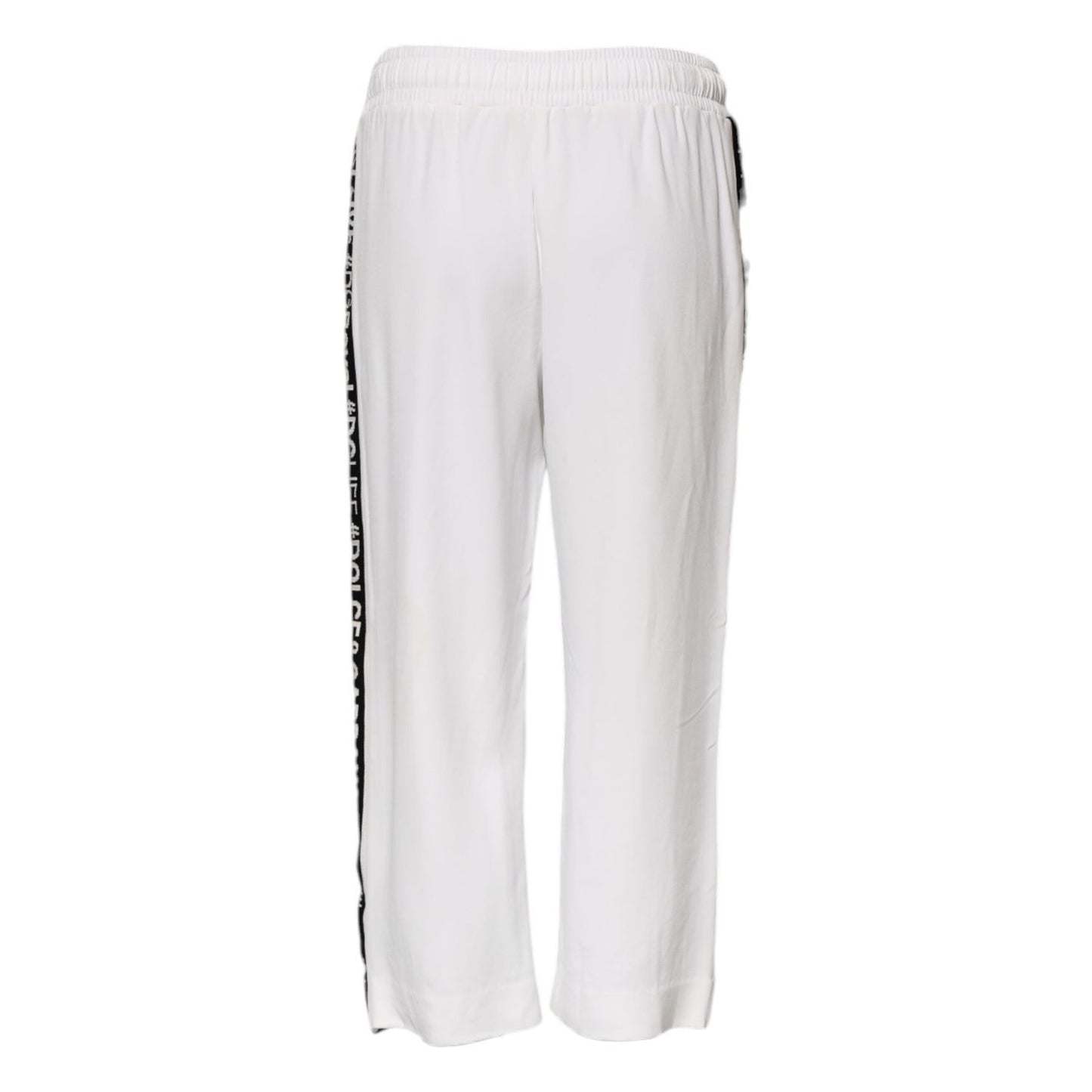 Dolce & Gabbana White Viscose Jogger Sweatpants Pants