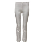 Dolce & Gabbana Ivory Silk Tapered High Waist Pants