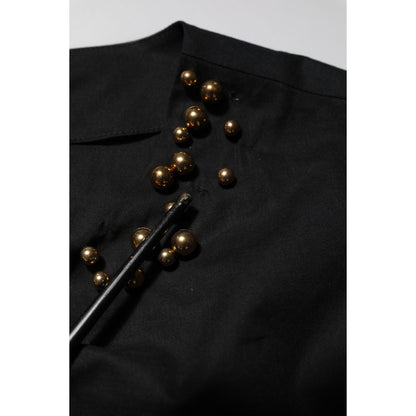 Boutique Moschino Black Cotton Sleeveless Women Tank T-shirt