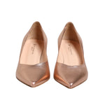 Prosperine Pink Leather Pumps Stiletto Heels Slip On Shoes