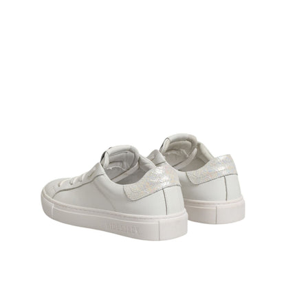 HIDE & JACK White Leather Low Top Lace Up Sneakers Shoes