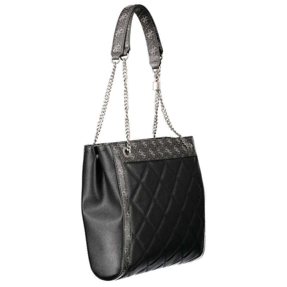 Guess Jeans Black Polyethylene Handbag GU-8544
