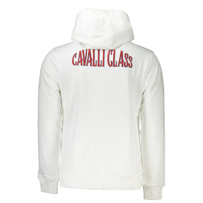 Cavalli Class White Cotton Sweatshirt