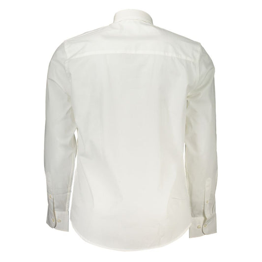 North Sails White Cotton Shirt NO-23733-XL