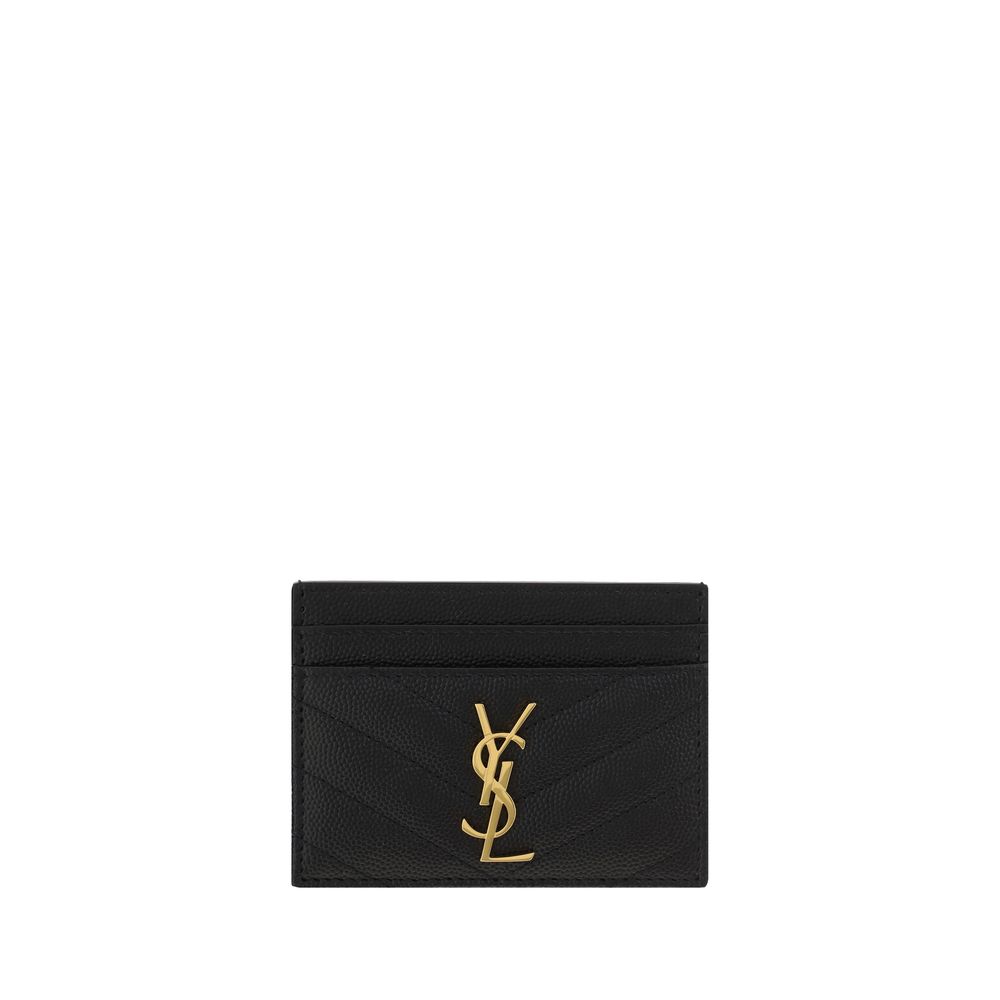 Saint Laurent Black Calf Leather Bos Taurus Cardholder