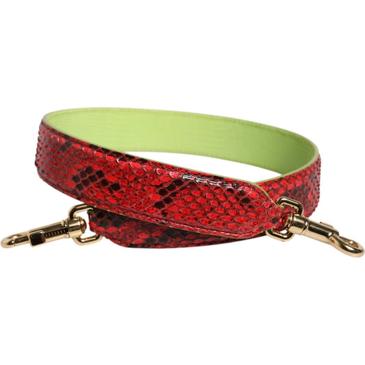 Dolce & Gabbana Red Exotic Leather Handbag Accessory Shoulder Strap