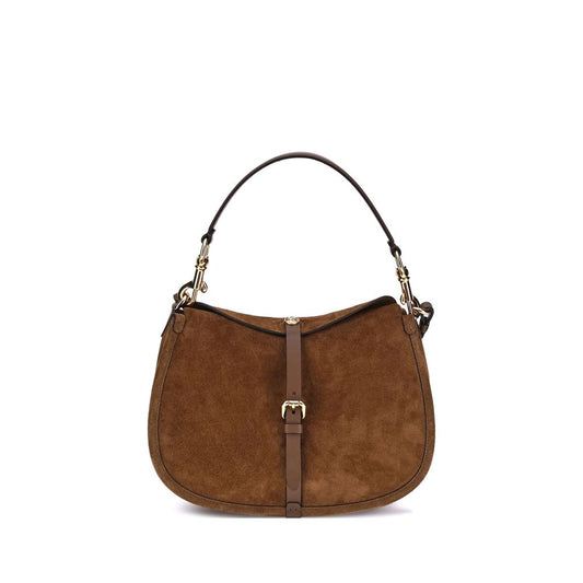 Etro Brown Calf Leather Bos Taurus Shoulder Bag