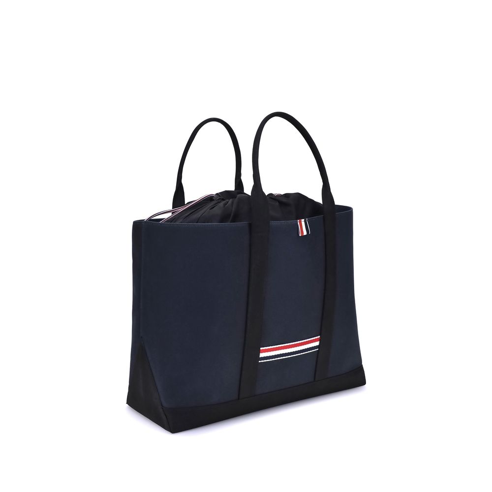 Thom Browne Blue Calf Leather Bos Taurus Handbag