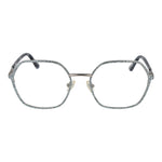 Guess Silver Women Glasses Frame with rectangle style full-rim metal, demo lenses in silver.