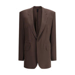 Petar Petrov Silk Blazer Jacket PE-S25J14DARKBROWN-34