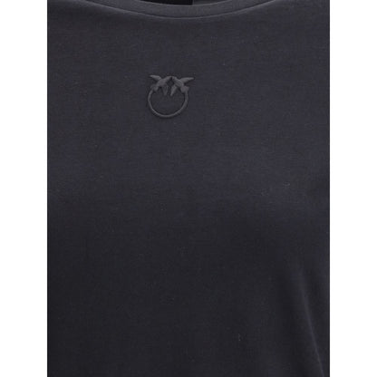 PINKO Black Cotton T-Shirt