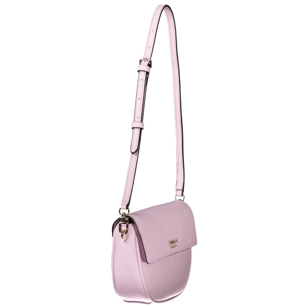 Guess Jeans Pink Polyethylene Women Handbag with adjustable strap and secure closure