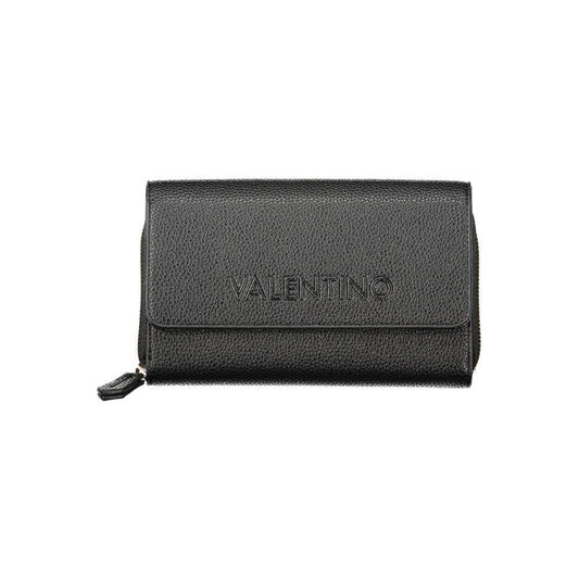 Mario Valentino Black Polyethylene Women Wallet Convertible Shoulder Bag