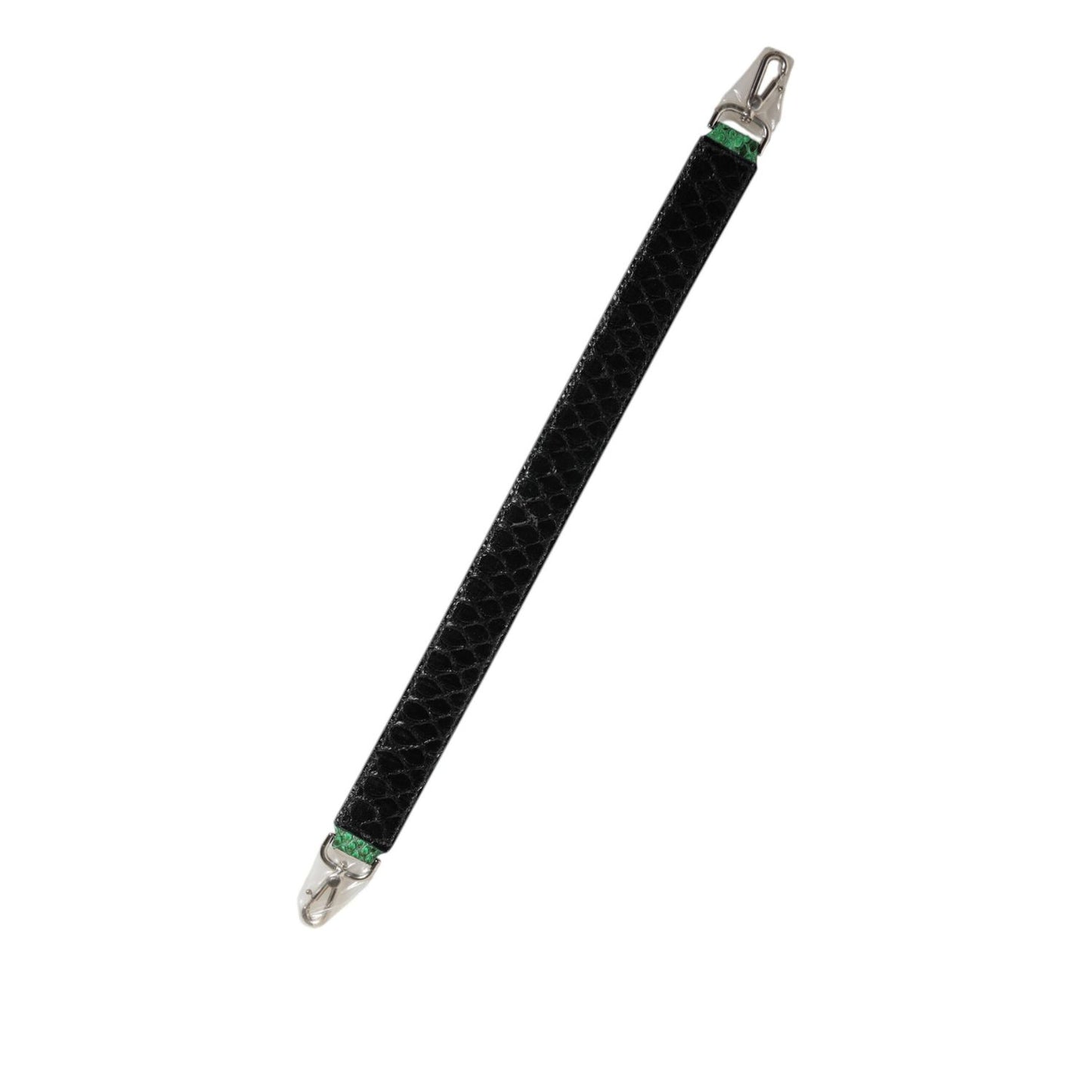 Dolce & Gabbana Black Green Exotic Leather Bag Shoulder Strap