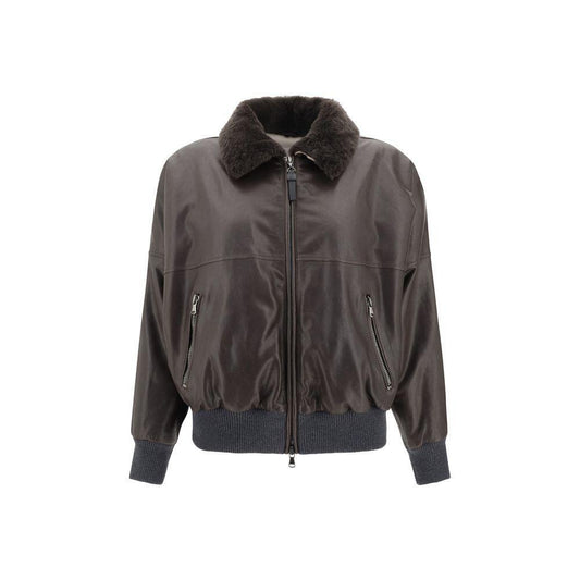 Brunello Cucinelli Leather Jacket BR-MPPAH7747C4192-IT40 | M
