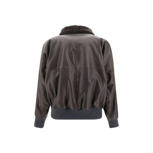 Brunello Cucinelli Leather Jacket BR-MPPAH7747C4192-IT40 | M