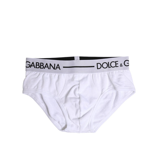 Dolce & Gabbana White Cotton Stretch Regular Brief Underwear BIK1735-4