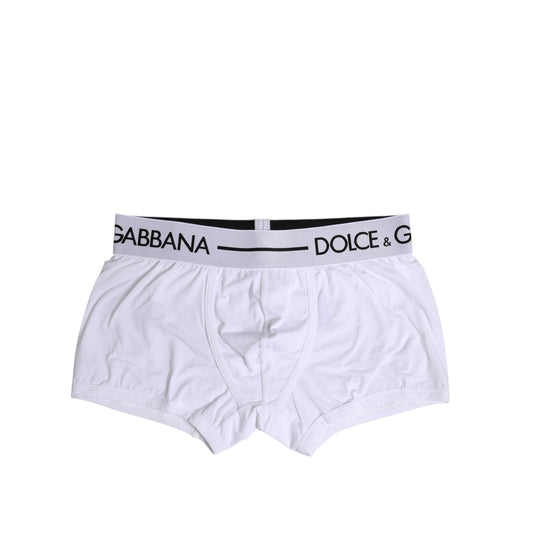 Dolce & Gabbana White Cotton Stretch Regular Boxer Underwear BIK1738-4
