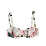 Dolce & Gabbana White Floral Balconette Underwired Bra Underwear BIK1410-1