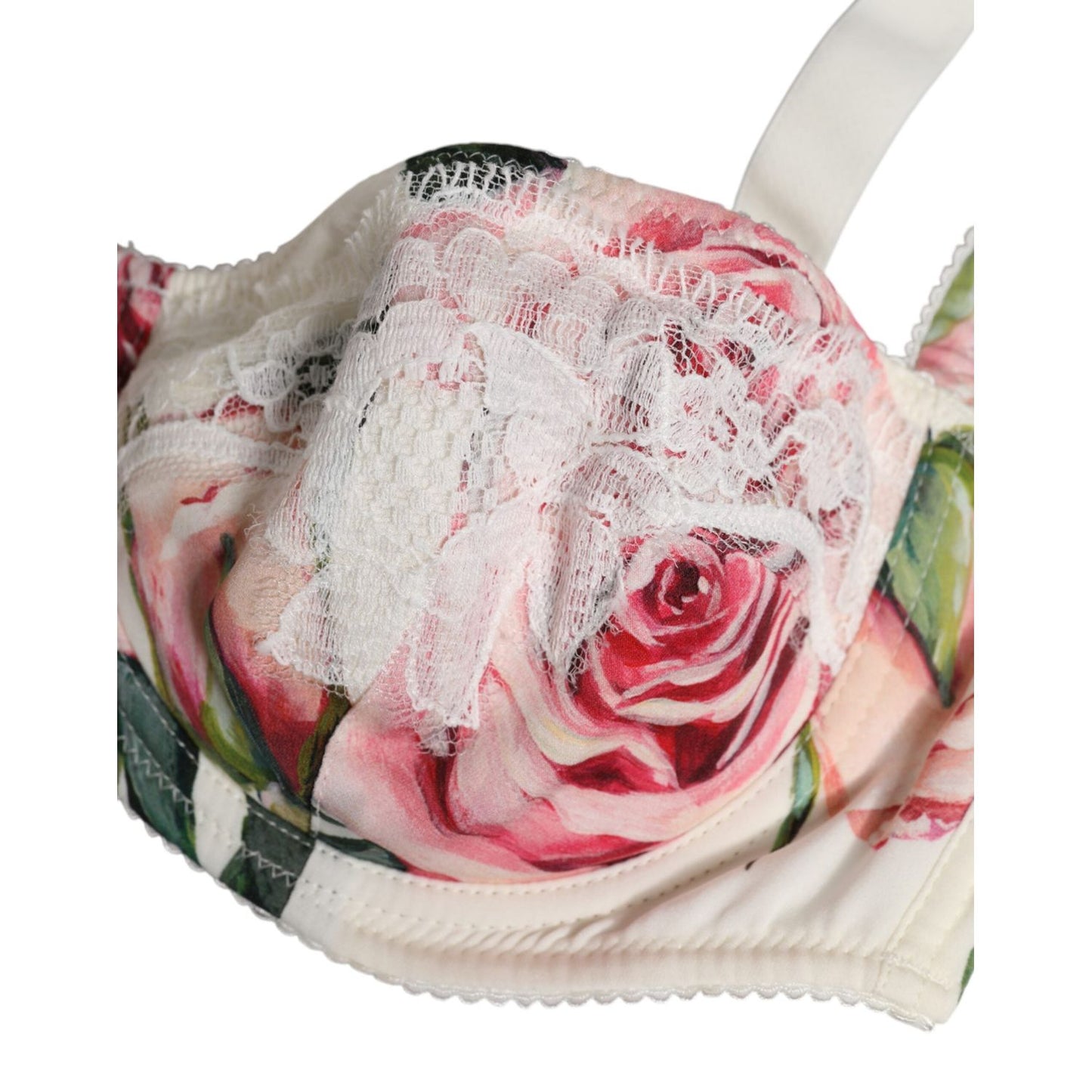 Dolce & Gabbana White Floral Balconette Underwired Bra Underwear BIK1410-1