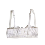 Dolce & Gabbana White Silk Underwired Balconette Bra Underwear BIK1412-1