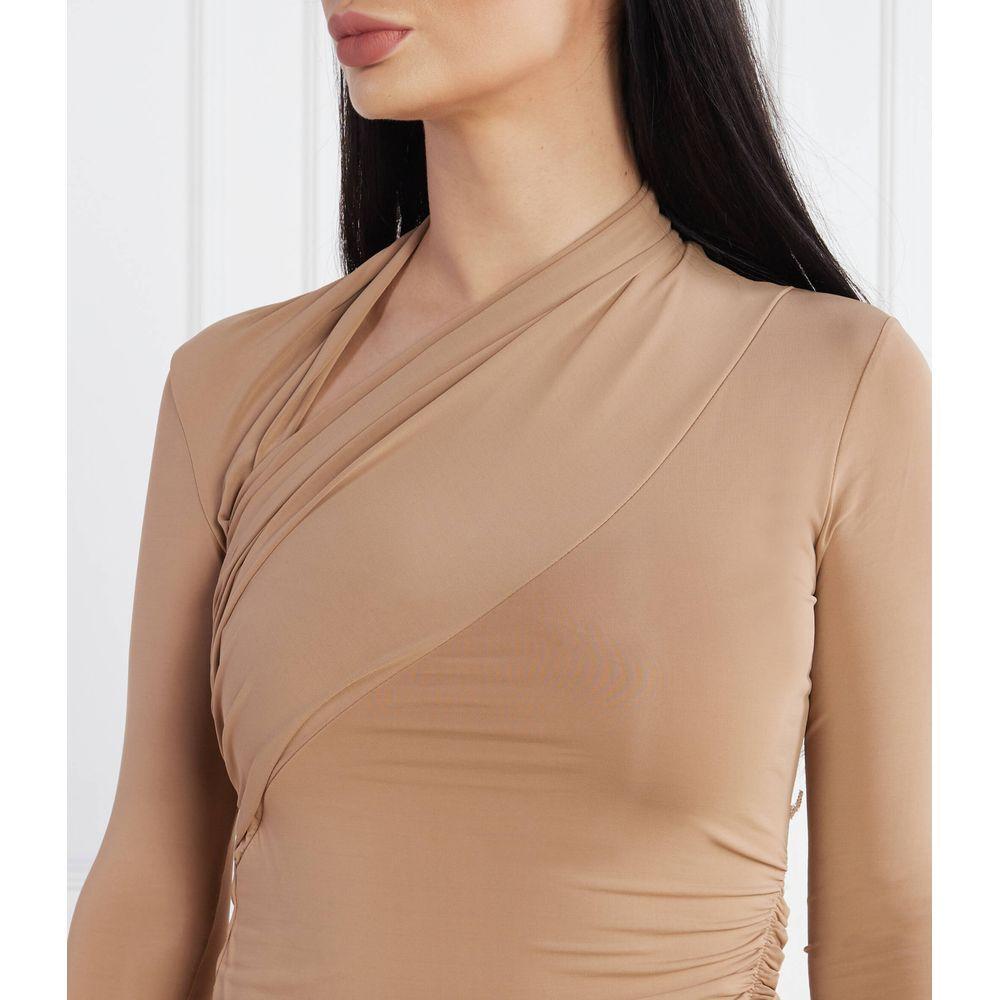 PINKO Beige Viscose Dress PI-15764-XS