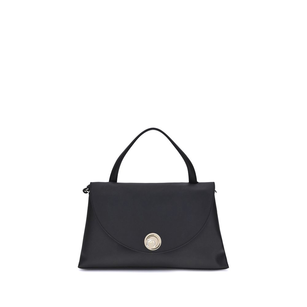 Front view with bag zipped and handles upright.