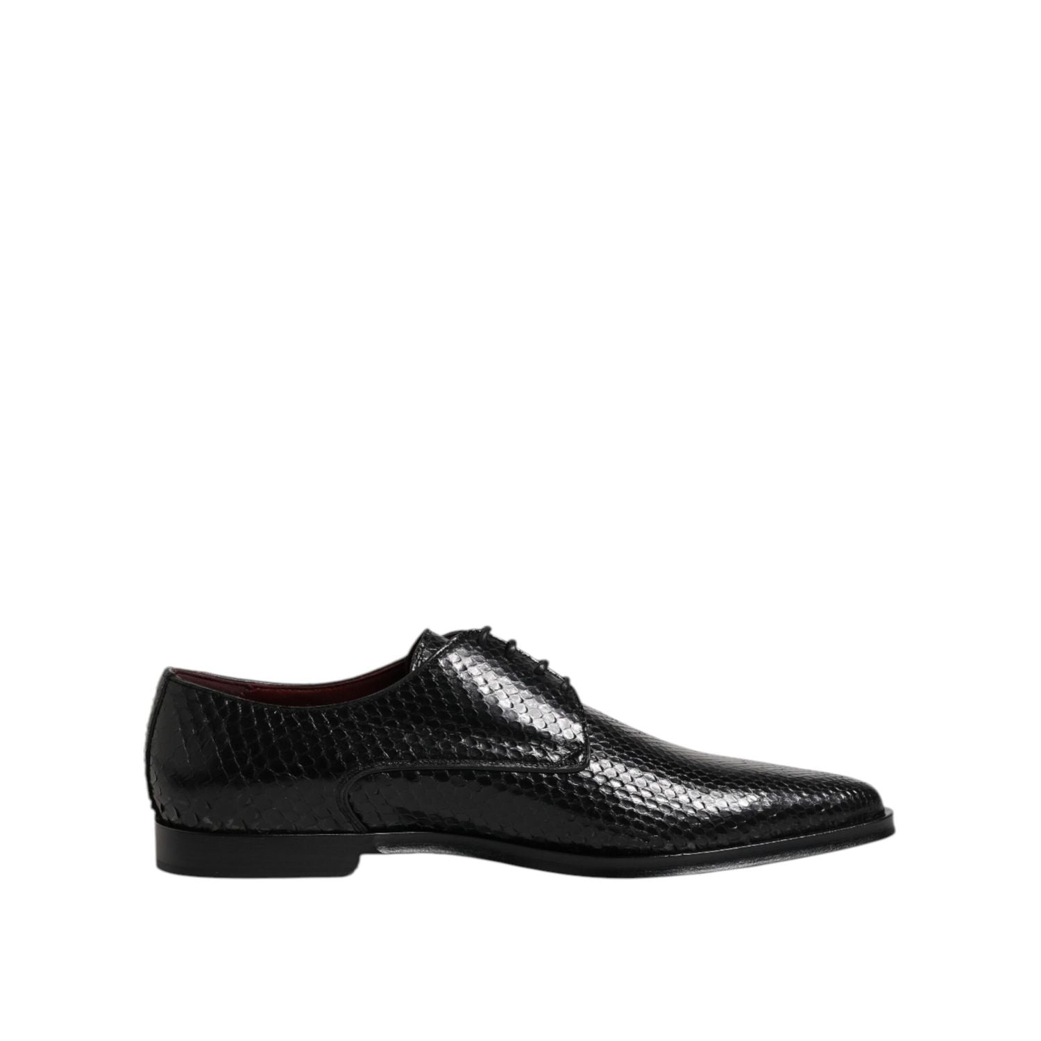 Dolce & Gabbana Black Leather Lace Up Dress Men Derby Shoes