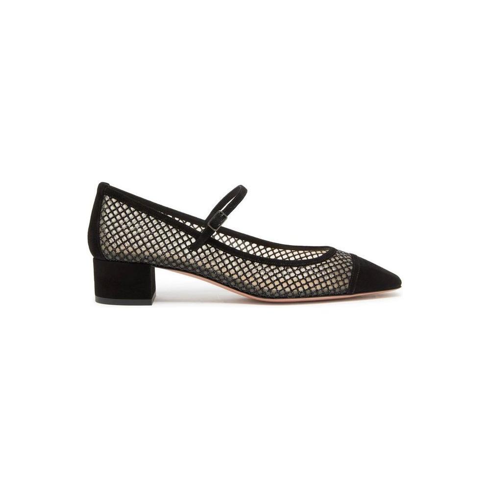 Aquazzura Mayor Crystals Mesh Pumps 35