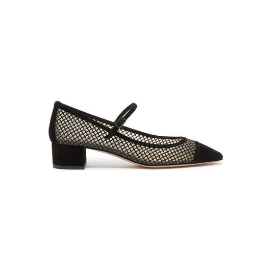 Aquazzura Mayor Crystals Mesh Pumps 35