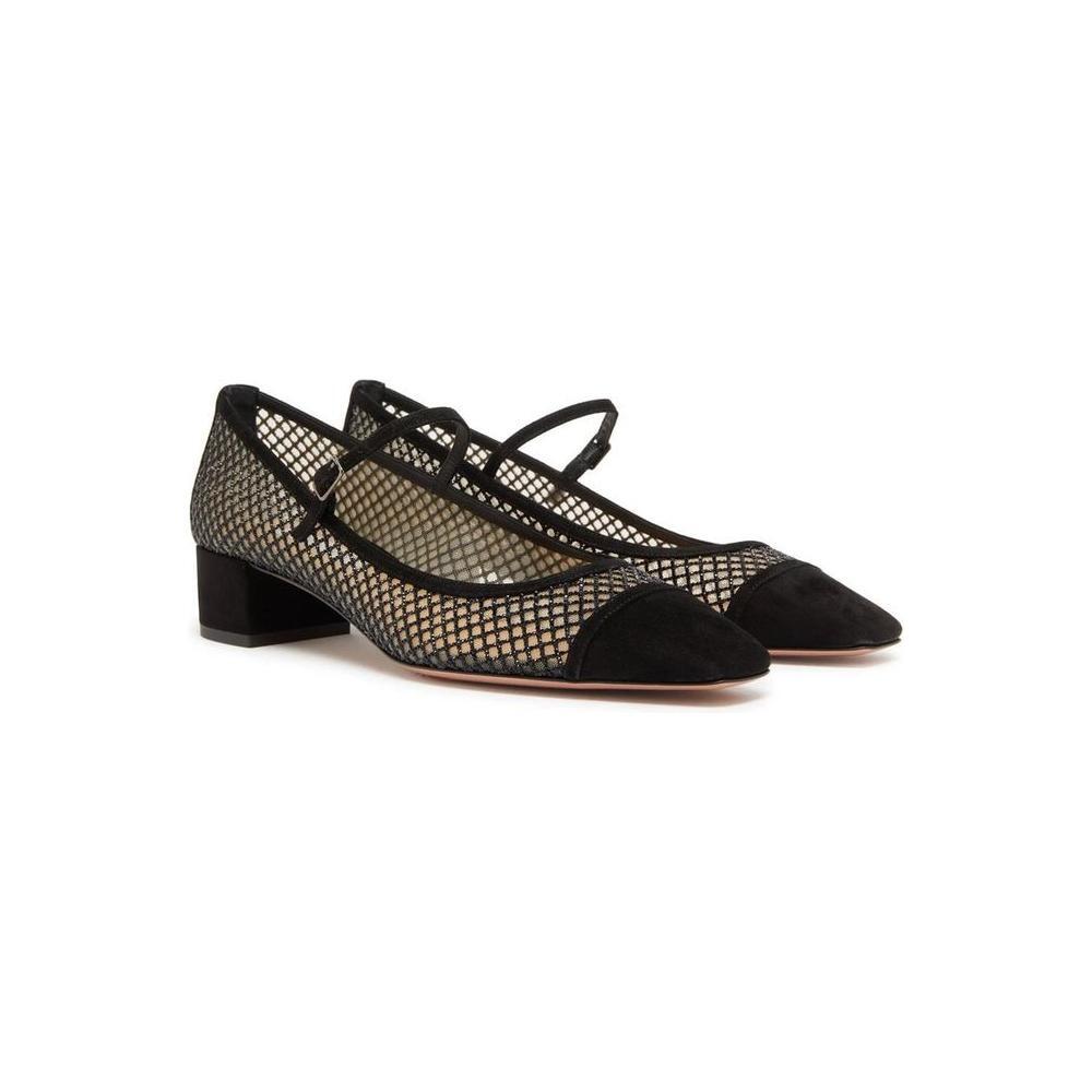 Aquazzura Mayor Crystals Mesh Pumps 35