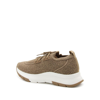 Gianvito Rossi Brown Fabric Athletic Sneakers