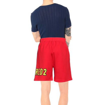 Dsquared² Red Cotton Shorts