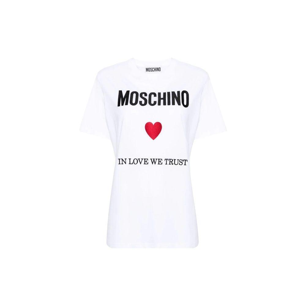 Moschino Couture White Cotton T-Shirt