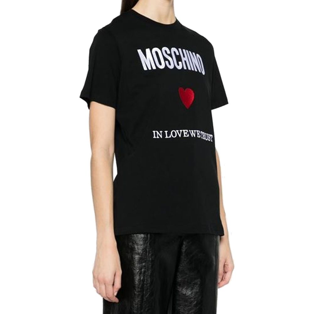 Moschino Couture Black Cotton T-Shirt