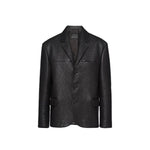 Prada Single-Breasted Leather Jacket PR-8735547031764-IT46 | S