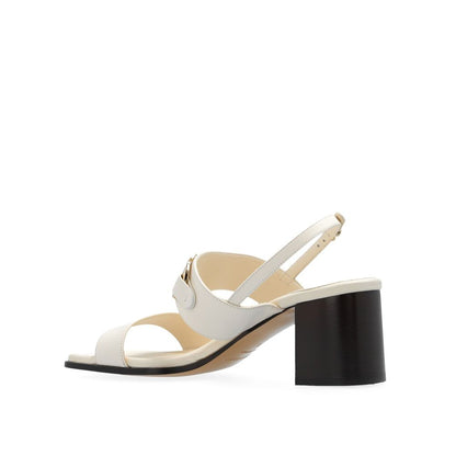 Salvatore Ferragamo White Calfskin Strap-On Sandals