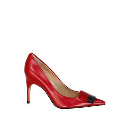 Sergio Rossi Red Calfskin High Heel Pumps
