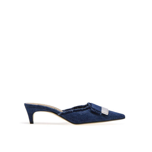 Sergio Rossi Denim Effect Mules SE-8735588253908-EU35/US5