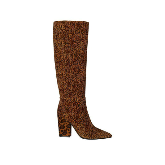 Sergio Rossi Leopard-Print Leather Boots SE-8735592022228-EU35/US5