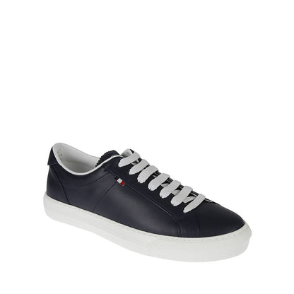 Moncler Blue Calfskin Low Top Sneakers