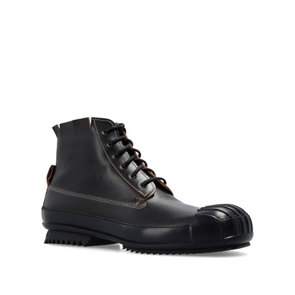 Maison Margiela Black Calfskin Lace-Up Boots