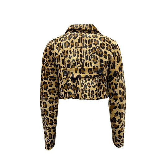 Dsquared² Leopard Calf Hair Cropped Jacket DS-8736374030548-42